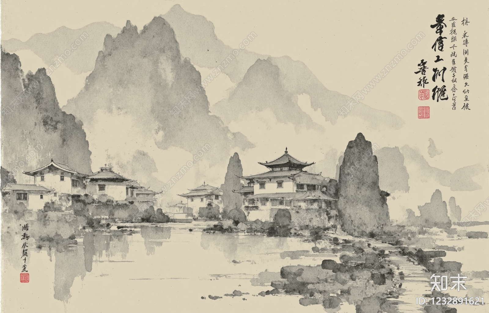 壁画高清贴图材质
