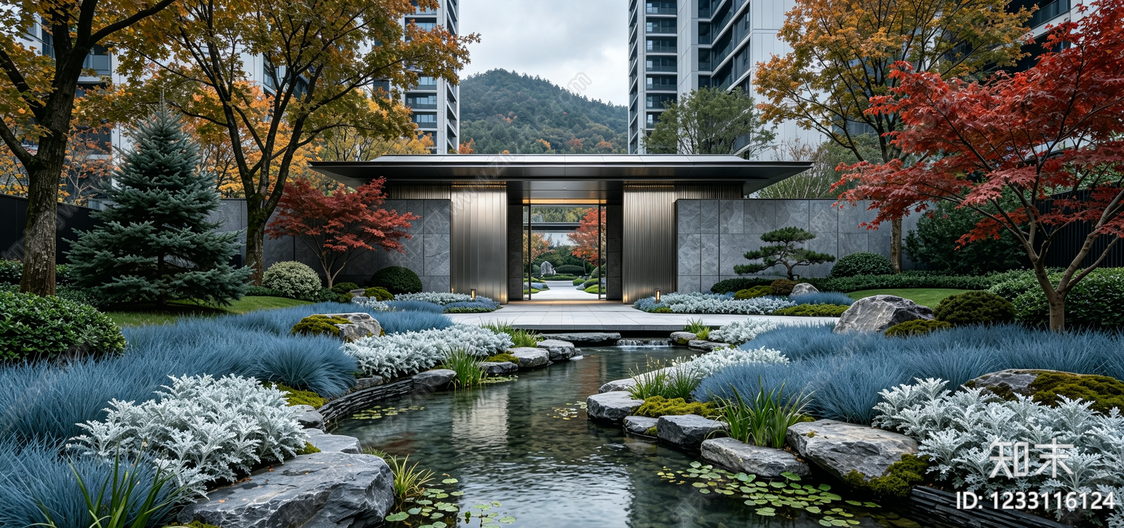 小区HDR贴图下载【ID:1233116124】
