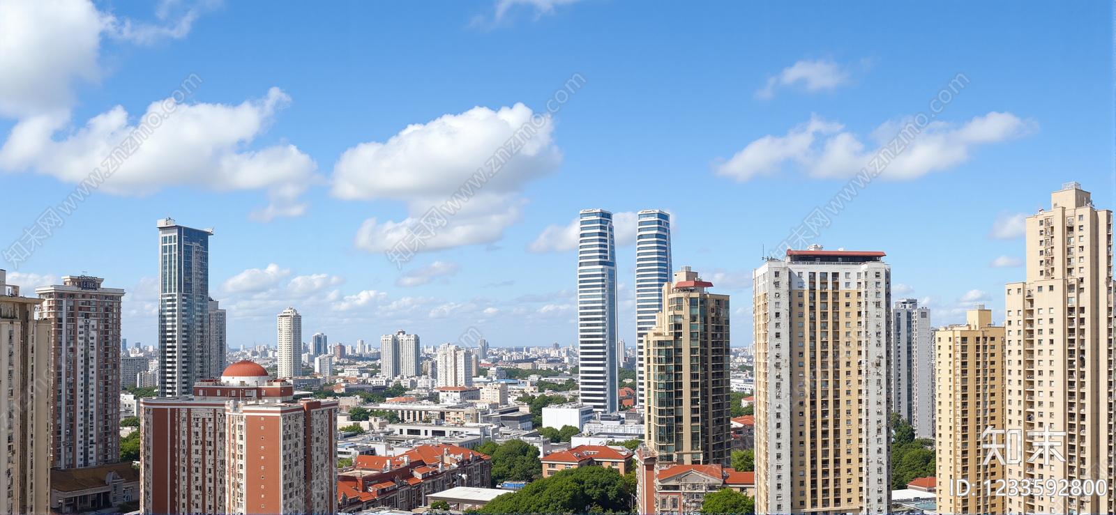城市背景高清贴图材质