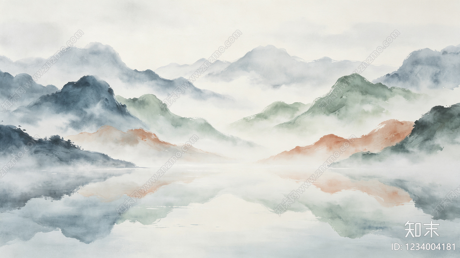 新中式装饰画贴图下载【ID:1234004181】