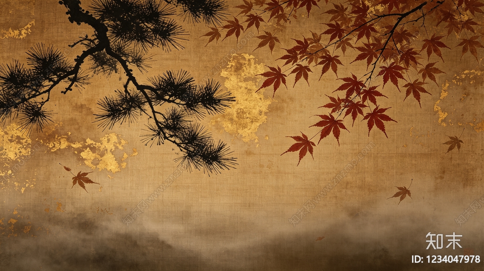 水墨画贴图下载【ID:1234047978】
