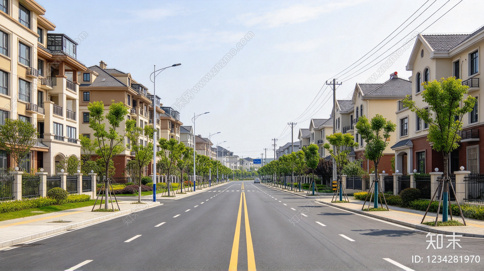 现代街道外景贴图下载【ID:1234281970】