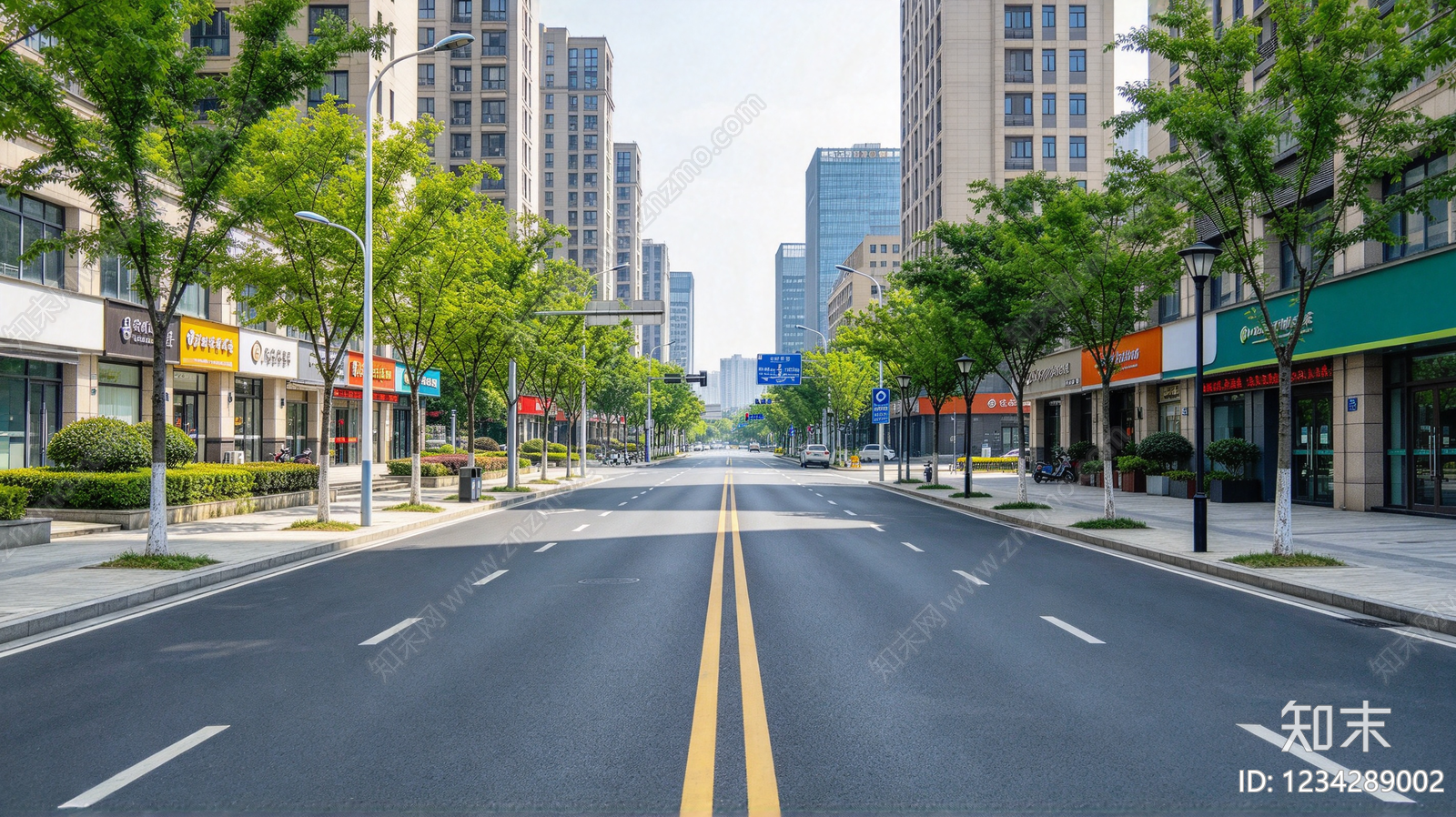 现代街道外景贴图下载【ID:1234289002】