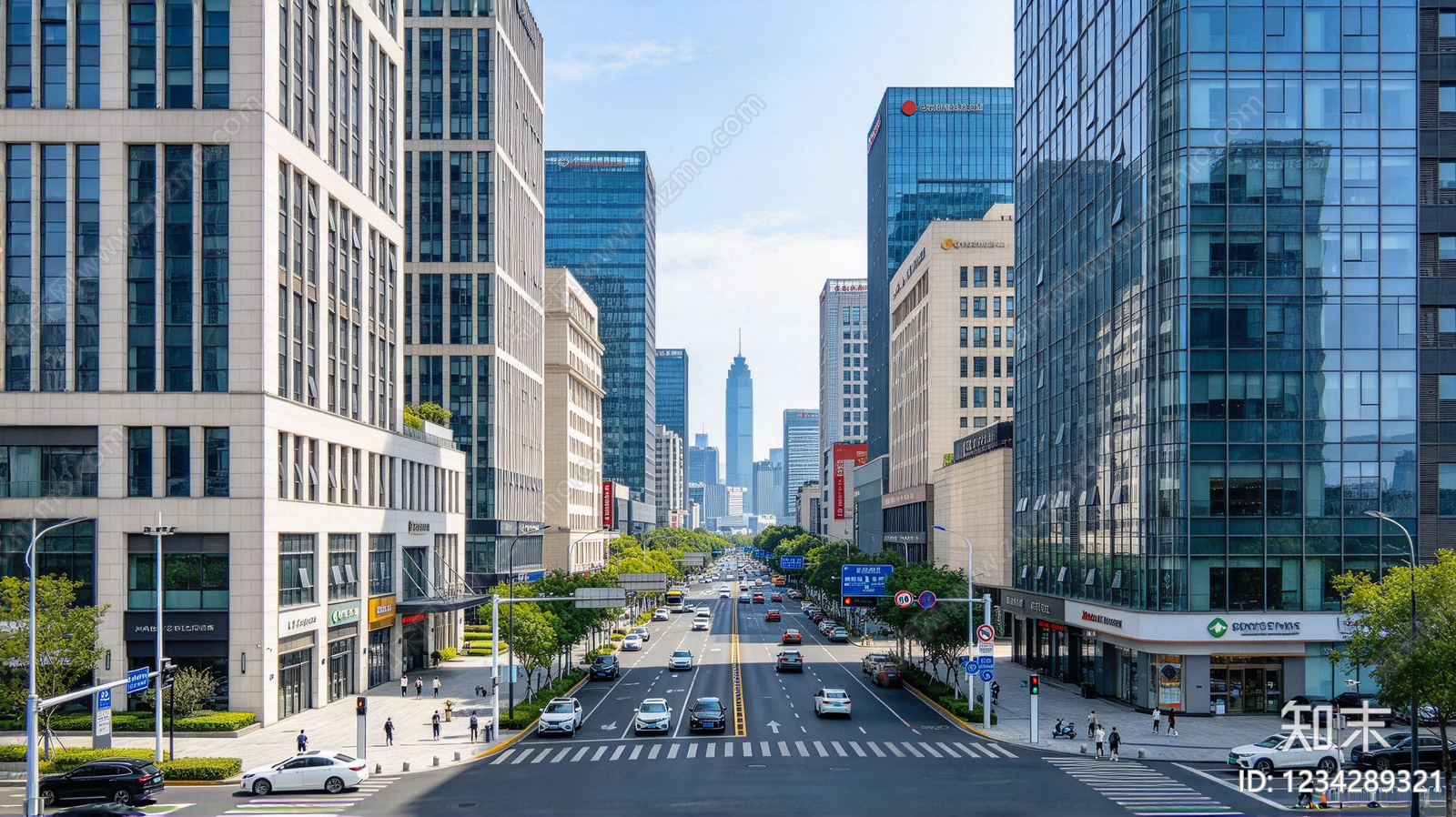 现代街道外景贴图下载【ID:1234289321】