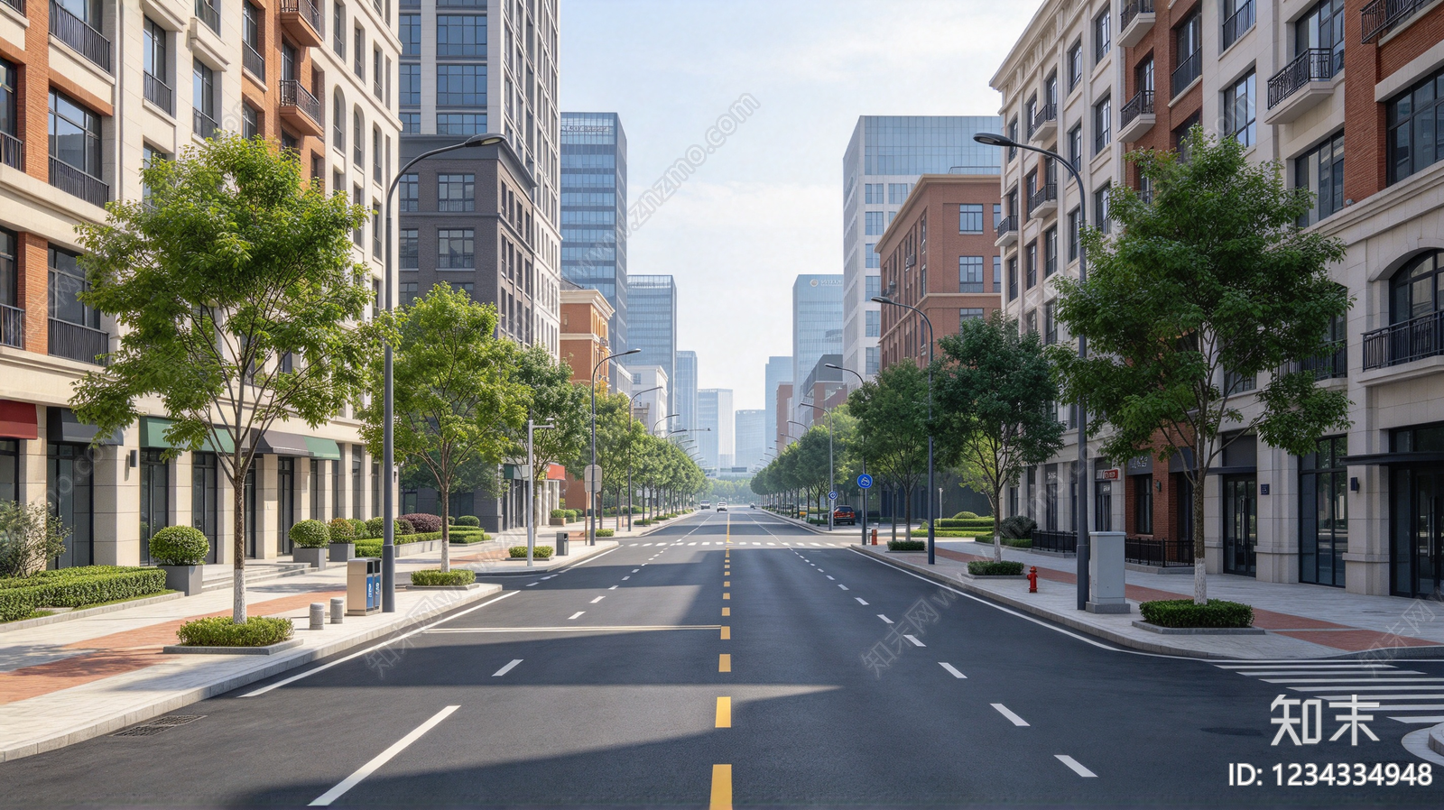 现代街道外景贴图下载【ID:1234334948】