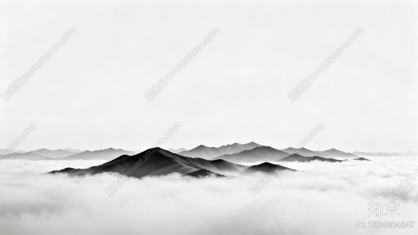 新中式壁画贴图下载【ID:1234604647】