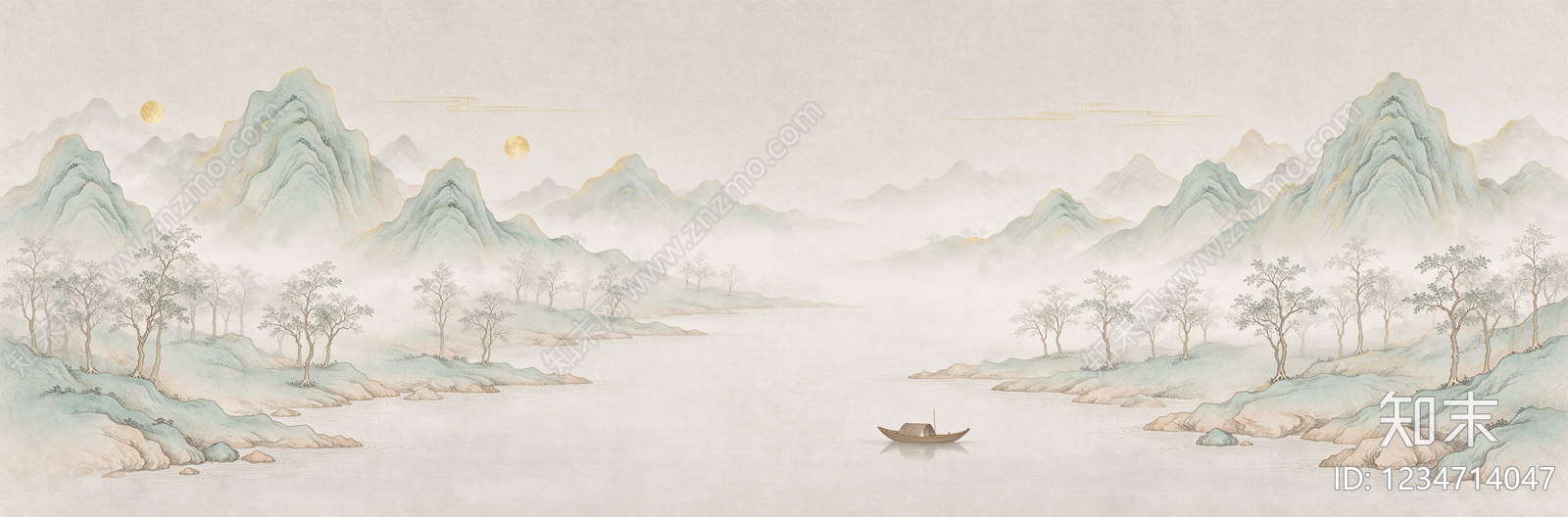 中式壁画贴图下载【ID:1234714047】