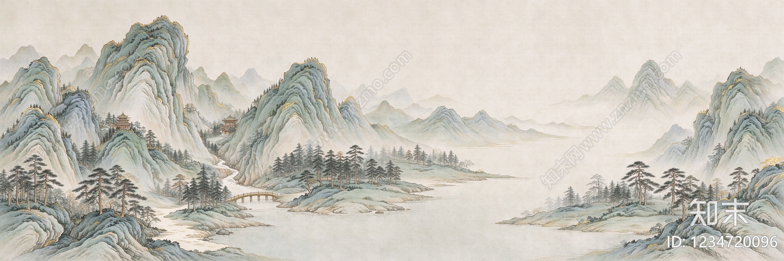 中式壁画贴图下载【ID:1234720096】