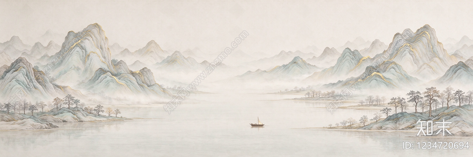 中式壁画贴图下载【ID:1234720694】