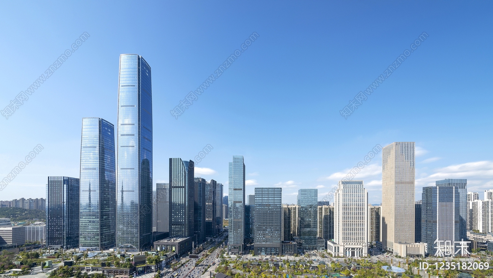 现代城市背景贴图下载【ID:1235182069】