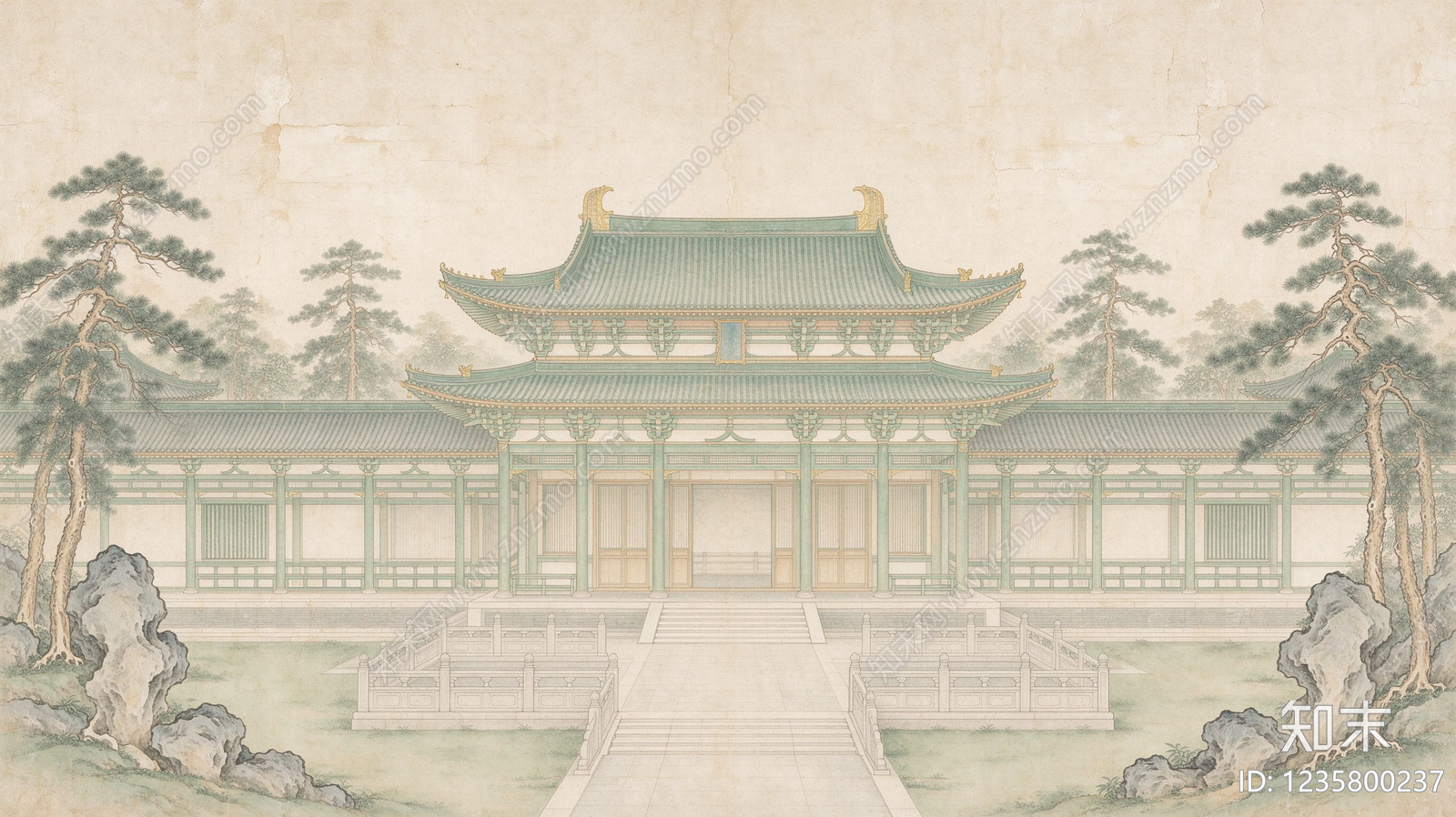壁画高清贴图材质