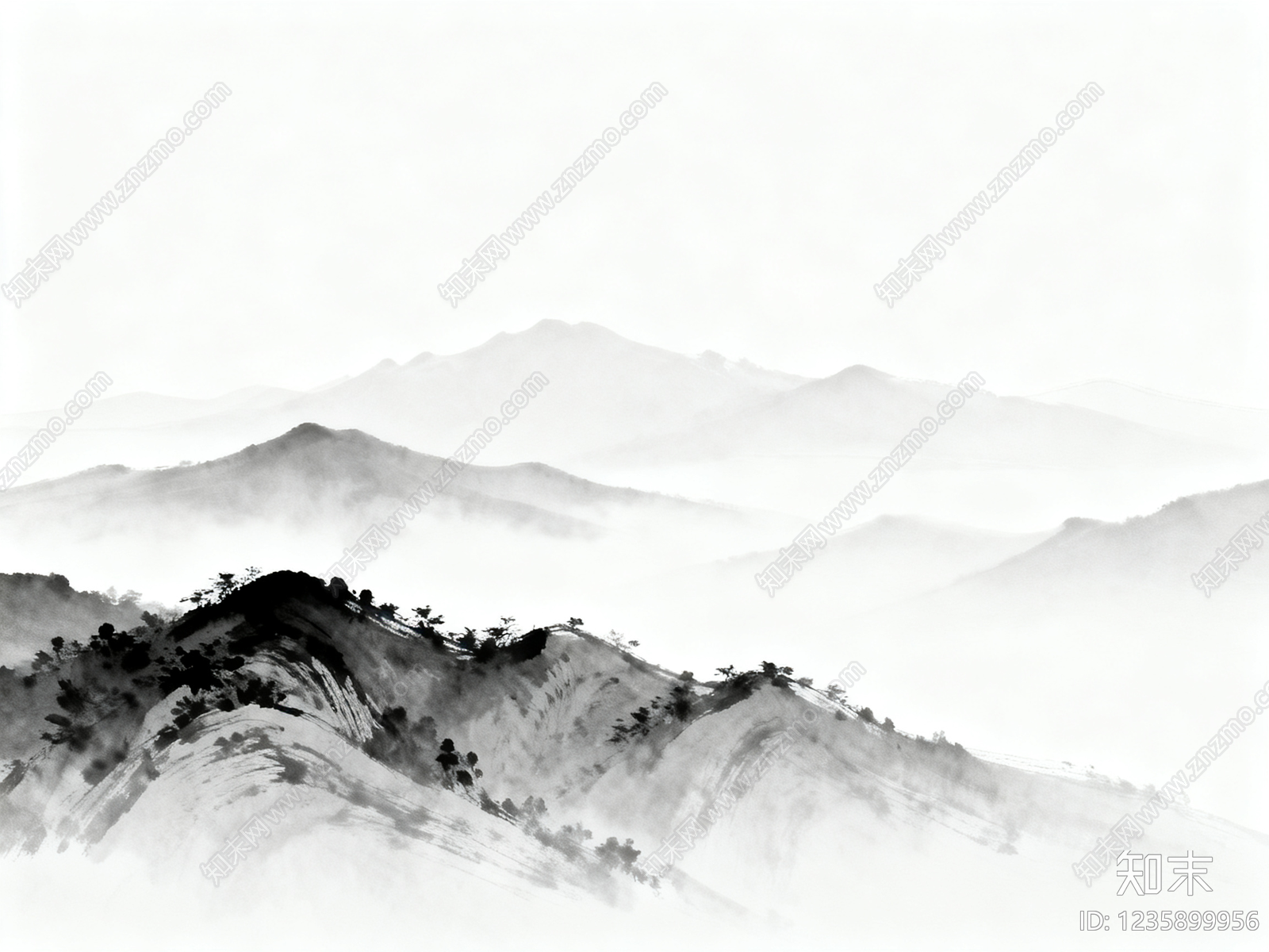 新中式壁画贴图下载【ID:1235899956】