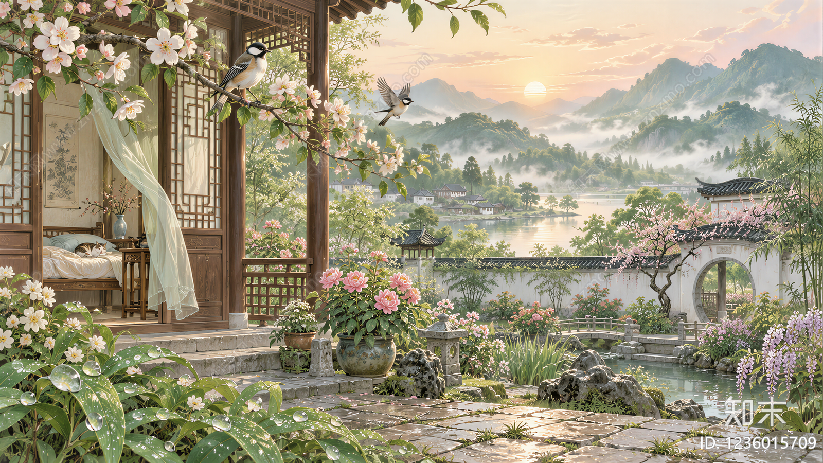 中式其他壁纸贴图下载【ID:1236015709】