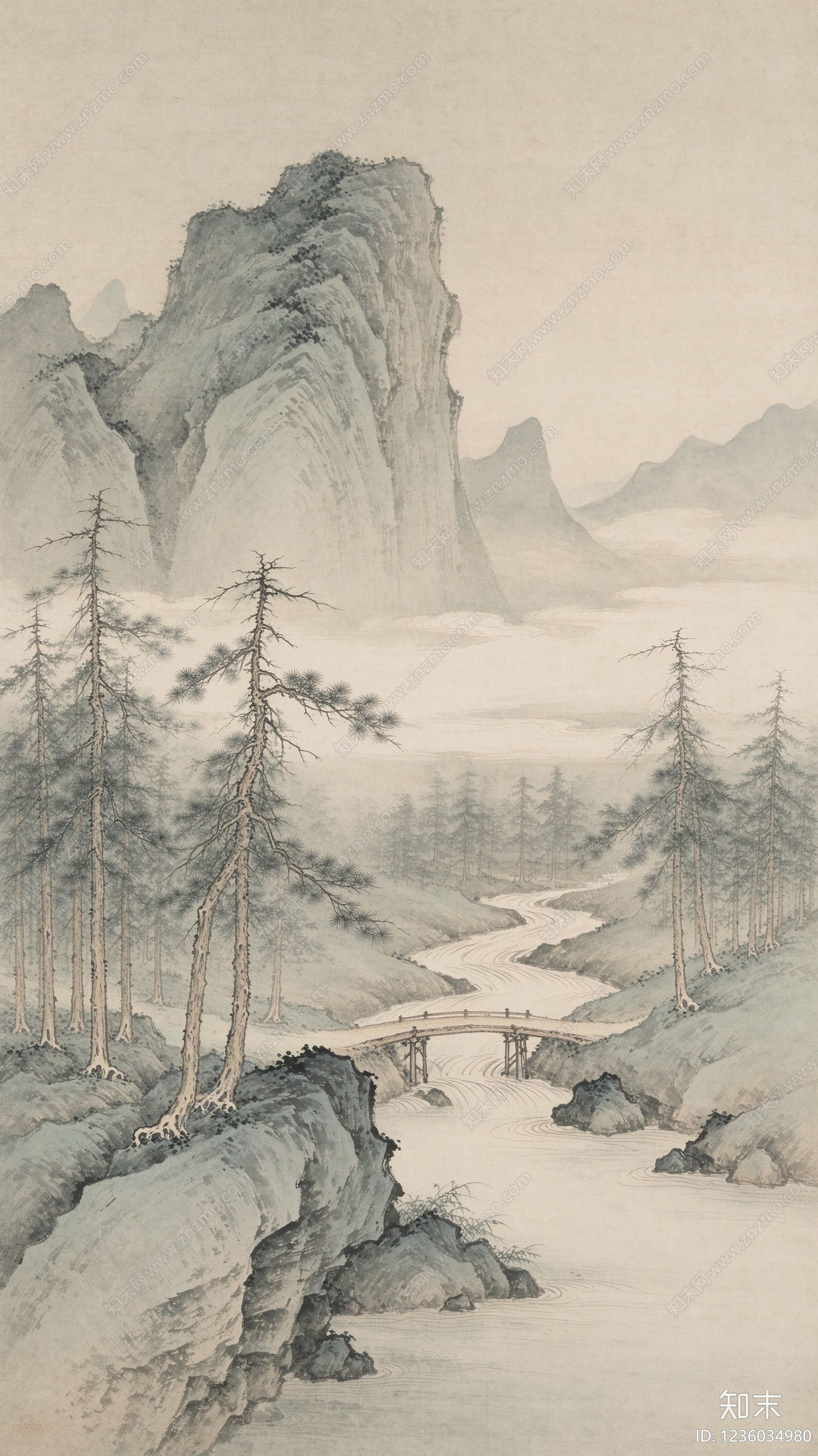 山水画高清贴图材质