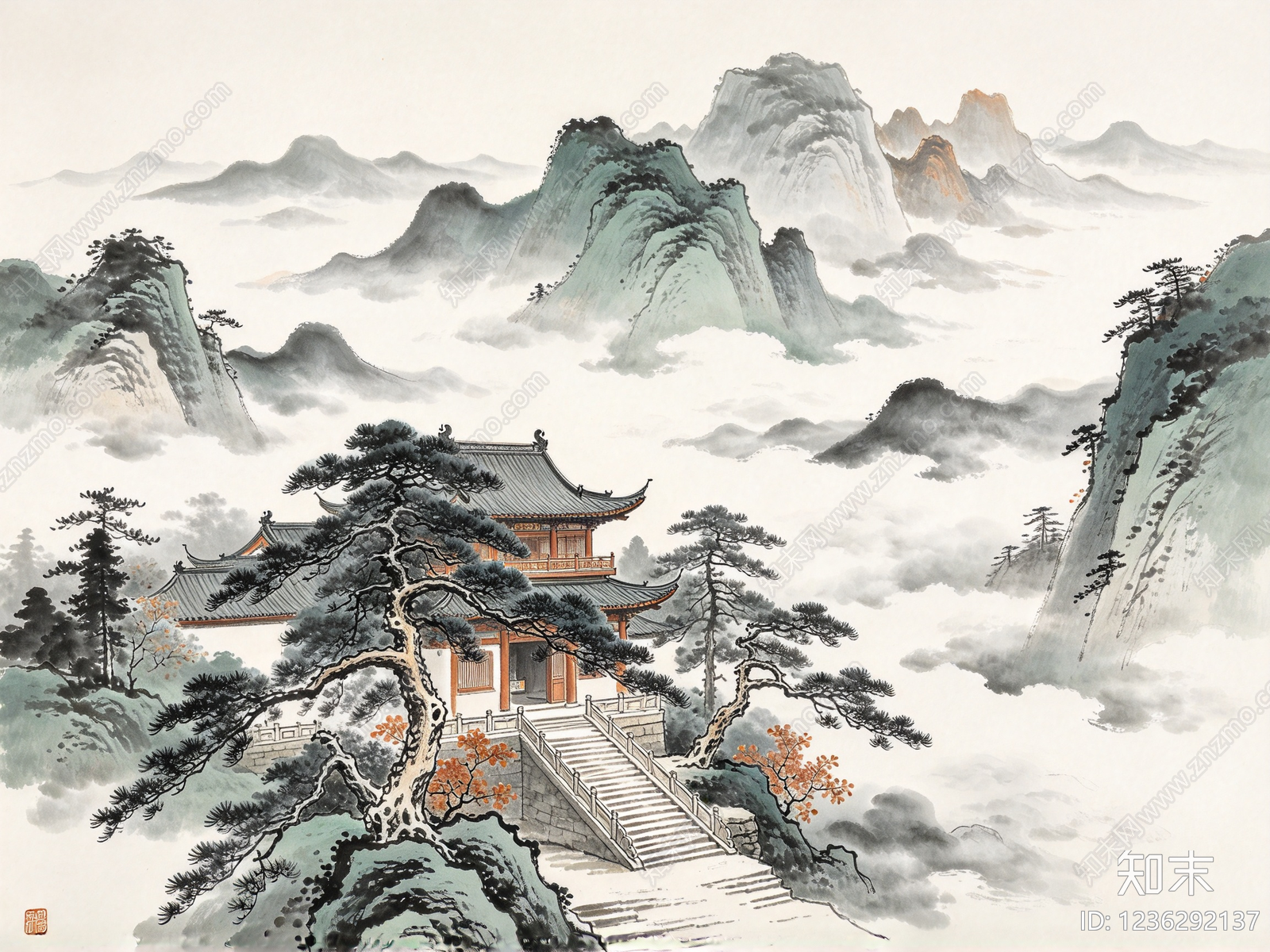 山水高清贴图材质