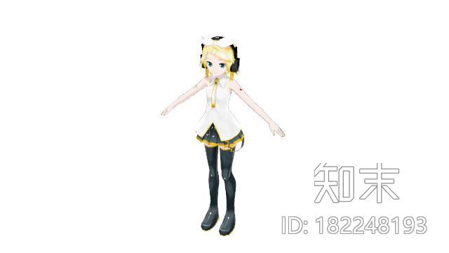 镜音铃Lin黑色耳机mmd模型下载【ID:182248193】