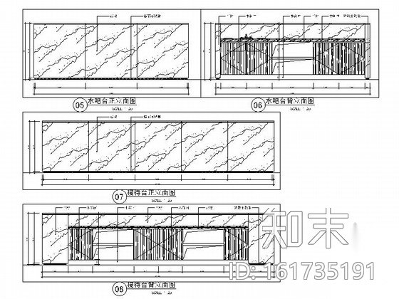 [武汉]现代高档售楼中心装修图（含效果）cad施工图下载【ID:161735191】