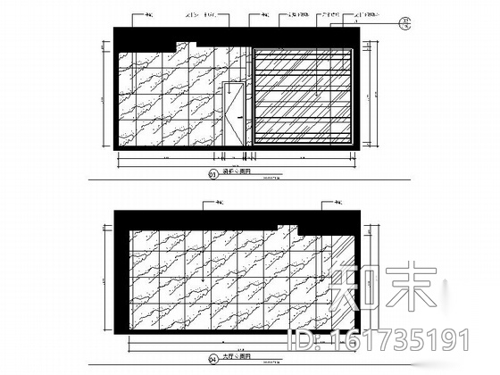 [武汉]现代高档售楼中心装修图（含效果）cad施工图下载【ID:161735191】