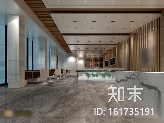 [武汉]现代高档售楼中心装修图（含效果）cad施工图下载【ID:161735191】