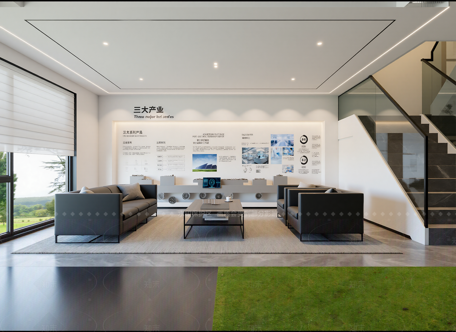 现代企业文化展厅3D模型下载【ID:1214970695】