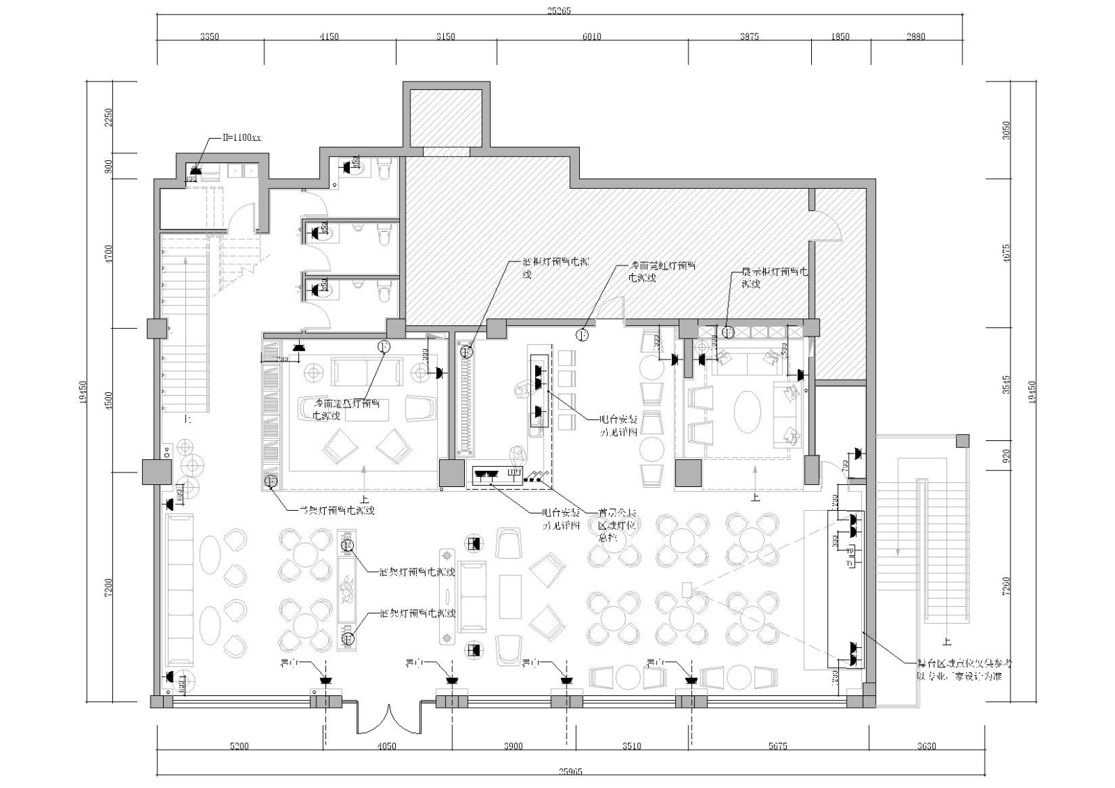 ​工业风复古loft酒吧项目施工图+效果图cad施工图下载【ID:160710176】