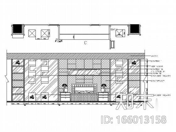 浪漫家纺展厅室内设计图（含效果）施工图下载【ID:166013158】