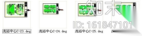 某洗浴中心女浴区设计装修图cad施工图下载【ID:161847101】