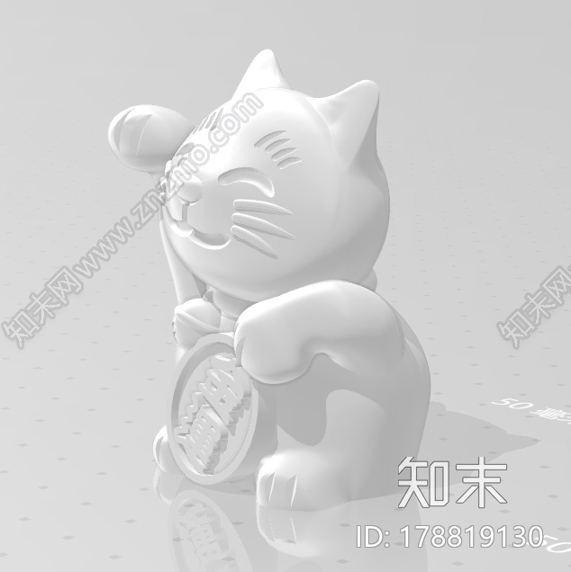 欢笑的招财猫3d打印模型下载【ID:178819130】