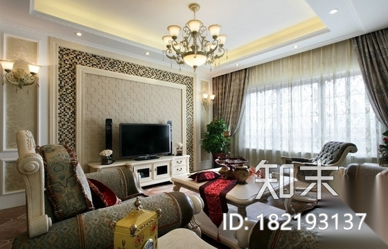 [石家庄]综合性社区典雅欧式复式装修图（含实景）cad施工图下载【ID:182193137】