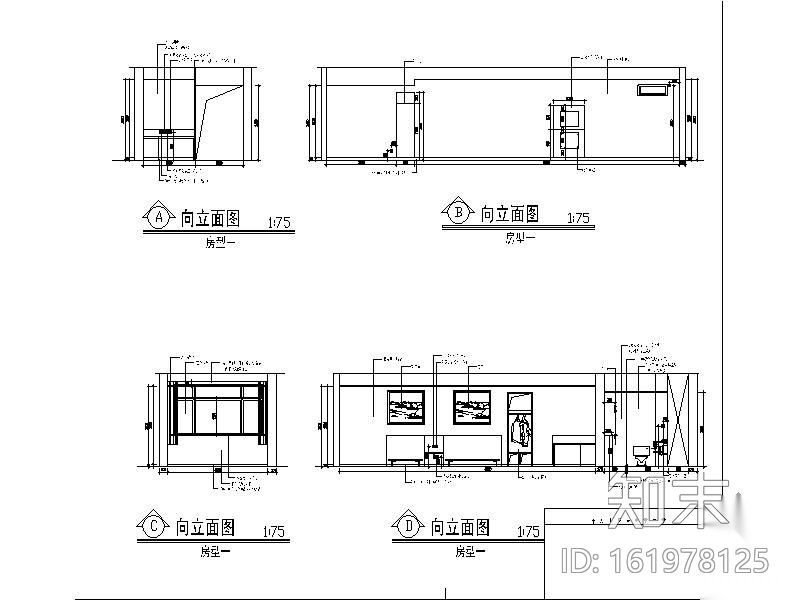 [苏州]某快捷酒店室内装修设计cad施工图下载【ID:161978125】