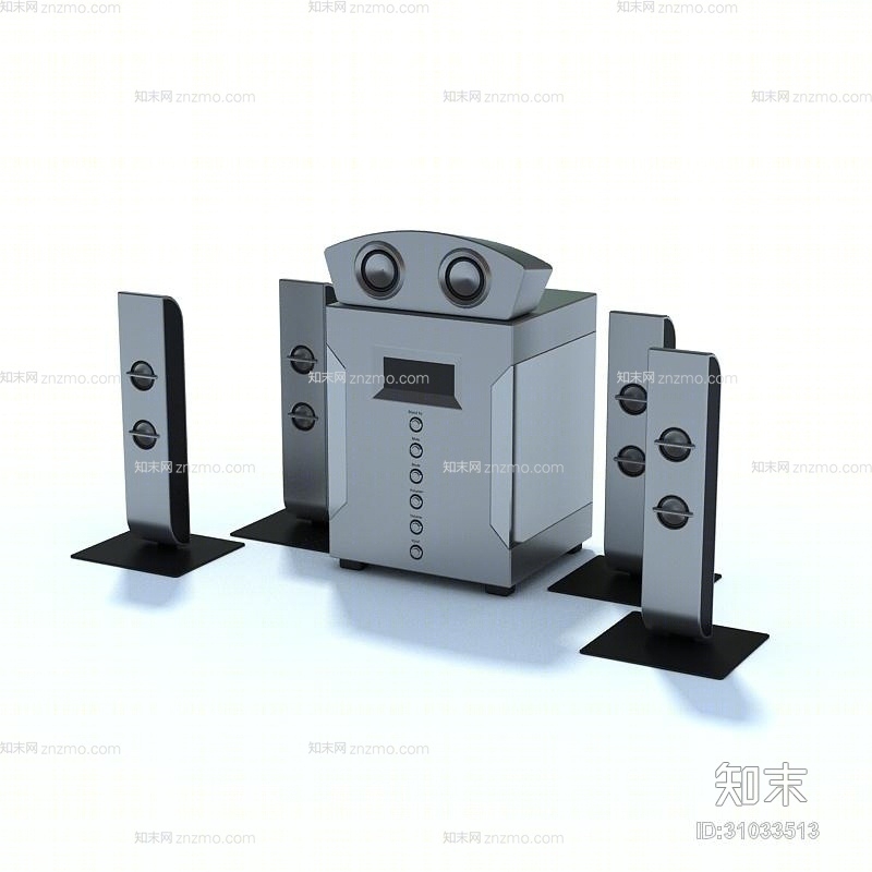 灰色音响3D模型下载【ID:31033513】