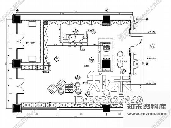 施工图天津某豪华酒店魅力红酒屋装修图含效果cad施工图下载【ID:532027649】
