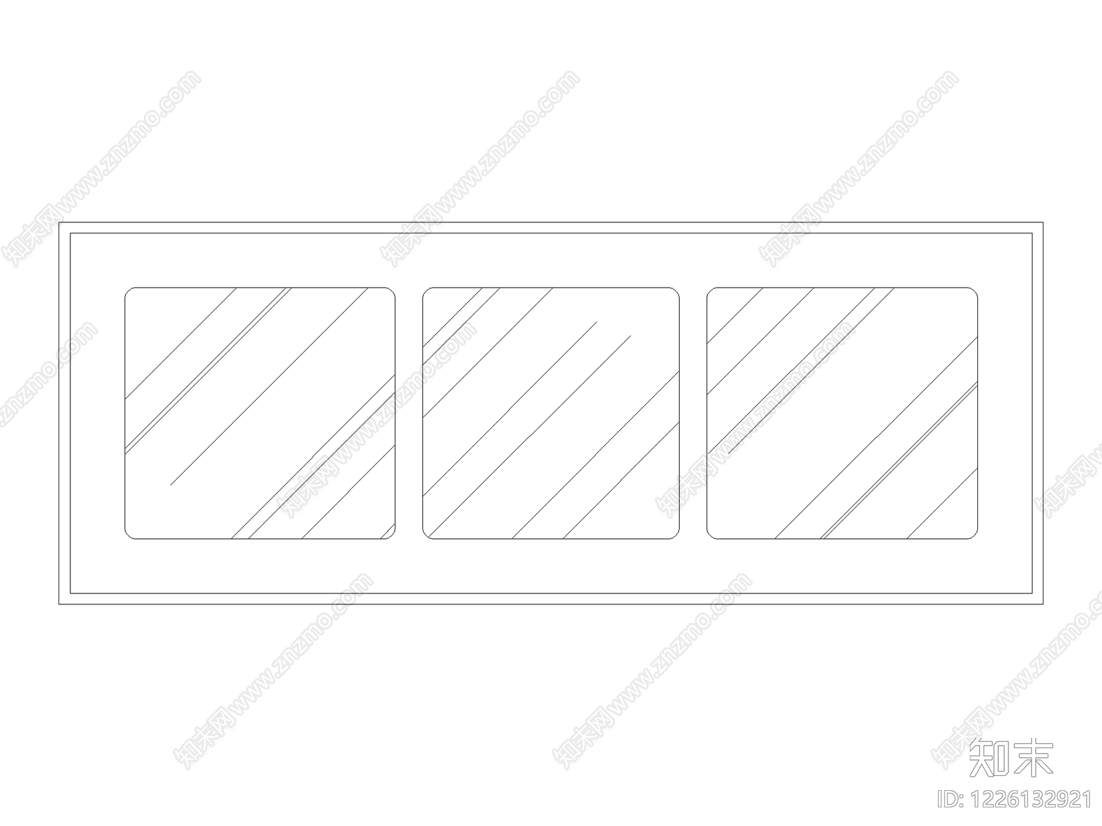 现代窗CAD图纸