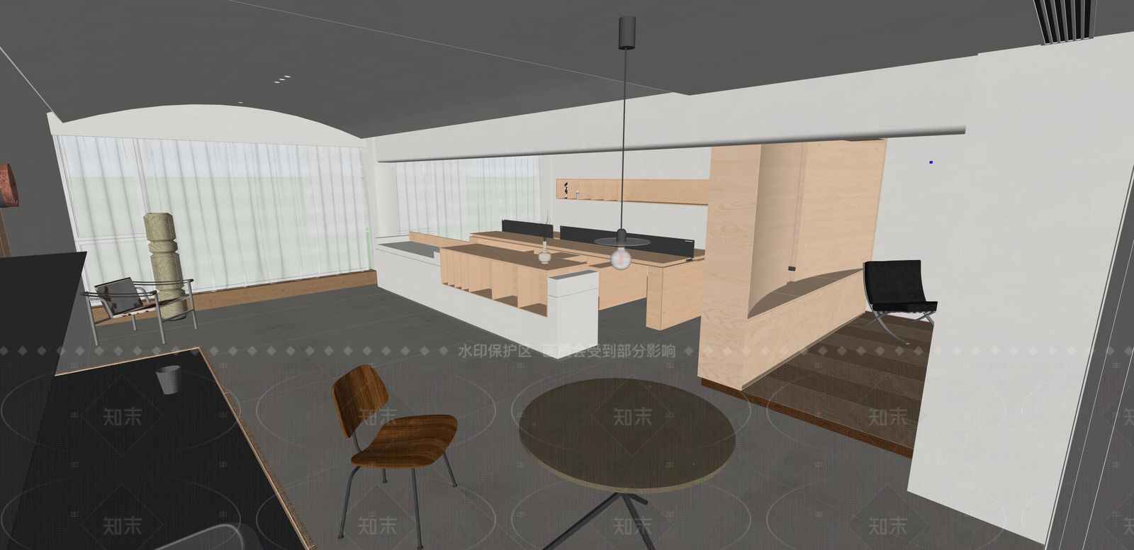 现代休息区SU模型下载【ID:1215992958】