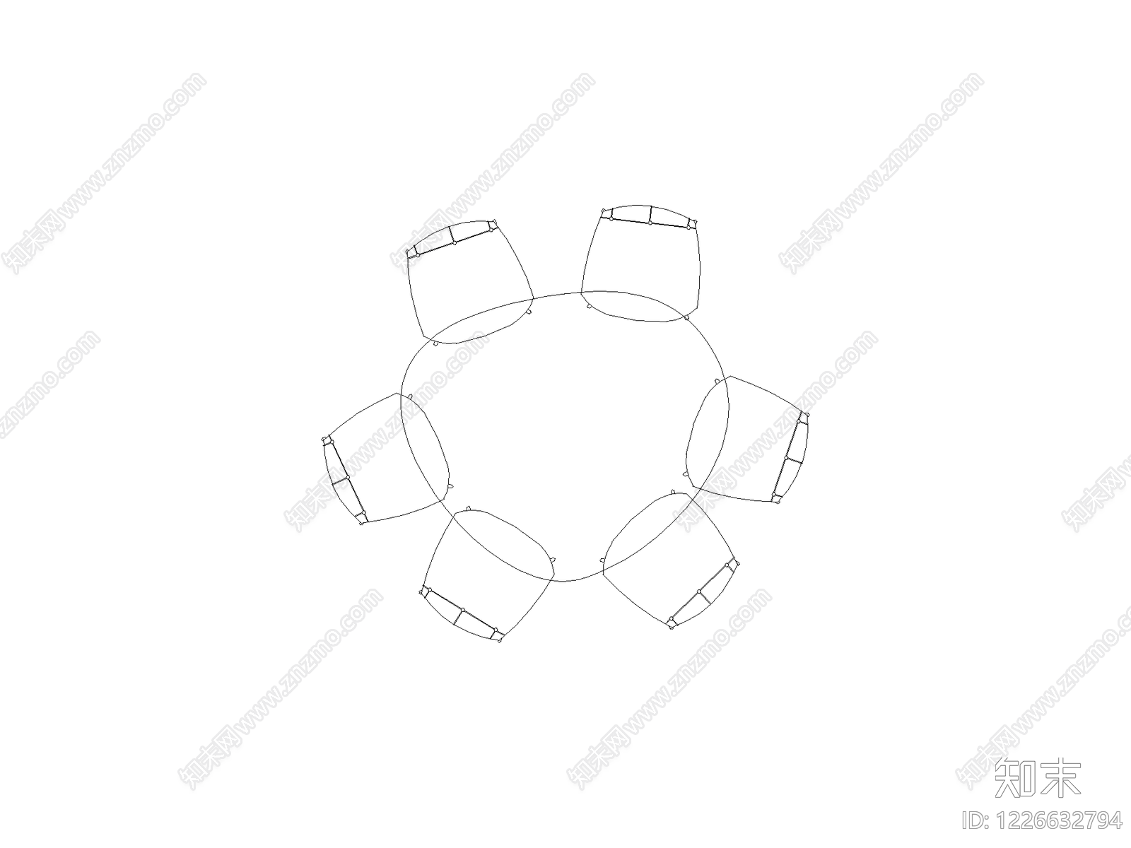 现代,意式桌子CAD图纸