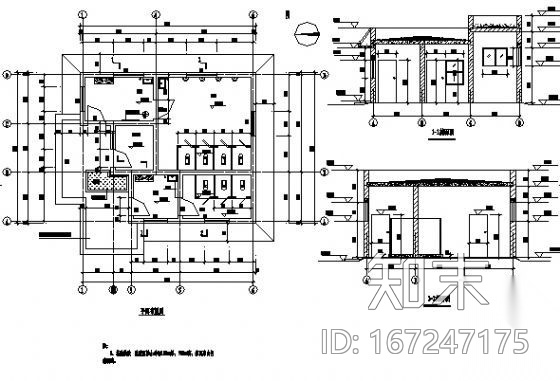 某公厕建筑方案图1cad施工图下载【ID:167247175】