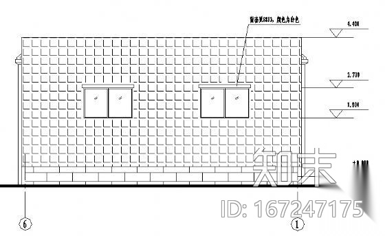 某公厕建筑方案图1cad施工图下载【ID:167247175】