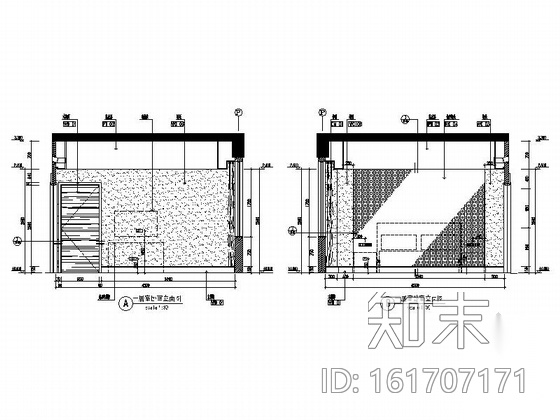 [北京]现代酒店服务式公寓一居室设计装修图cad施工图下载【ID:161707171】