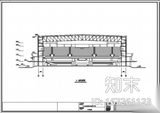 某体育馆幕墙结构设计图cad施工图下载【ID:167261123】