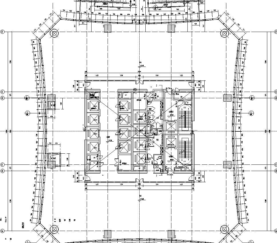 [广东]现代风格电商厦建筑施工图设计施工图下载【ID:151395134】