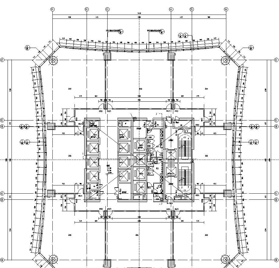 [广东]现代风格电商厦建筑施工图设计施工图下载【ID:151395134】