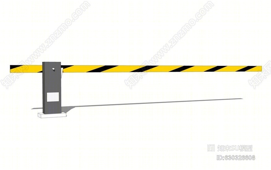 车行道闸SU模型下载【ID:630326608】