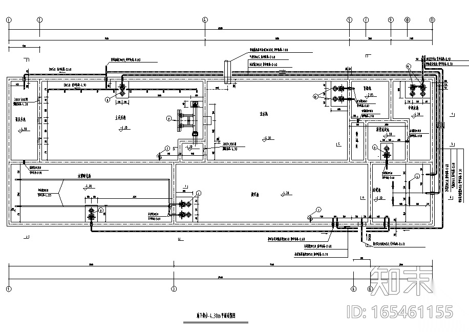 [云南]科研楼中水处理工艺流程施工图cad施工图下载【ID:165461155】