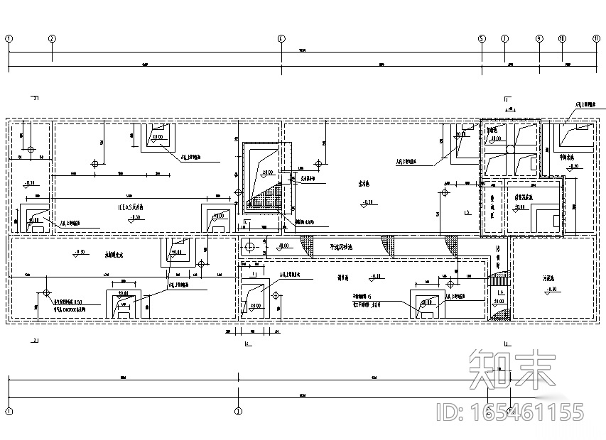 [云南]科研楼中水处理工艺流程施工图cad施工图下载【ID:165461155】