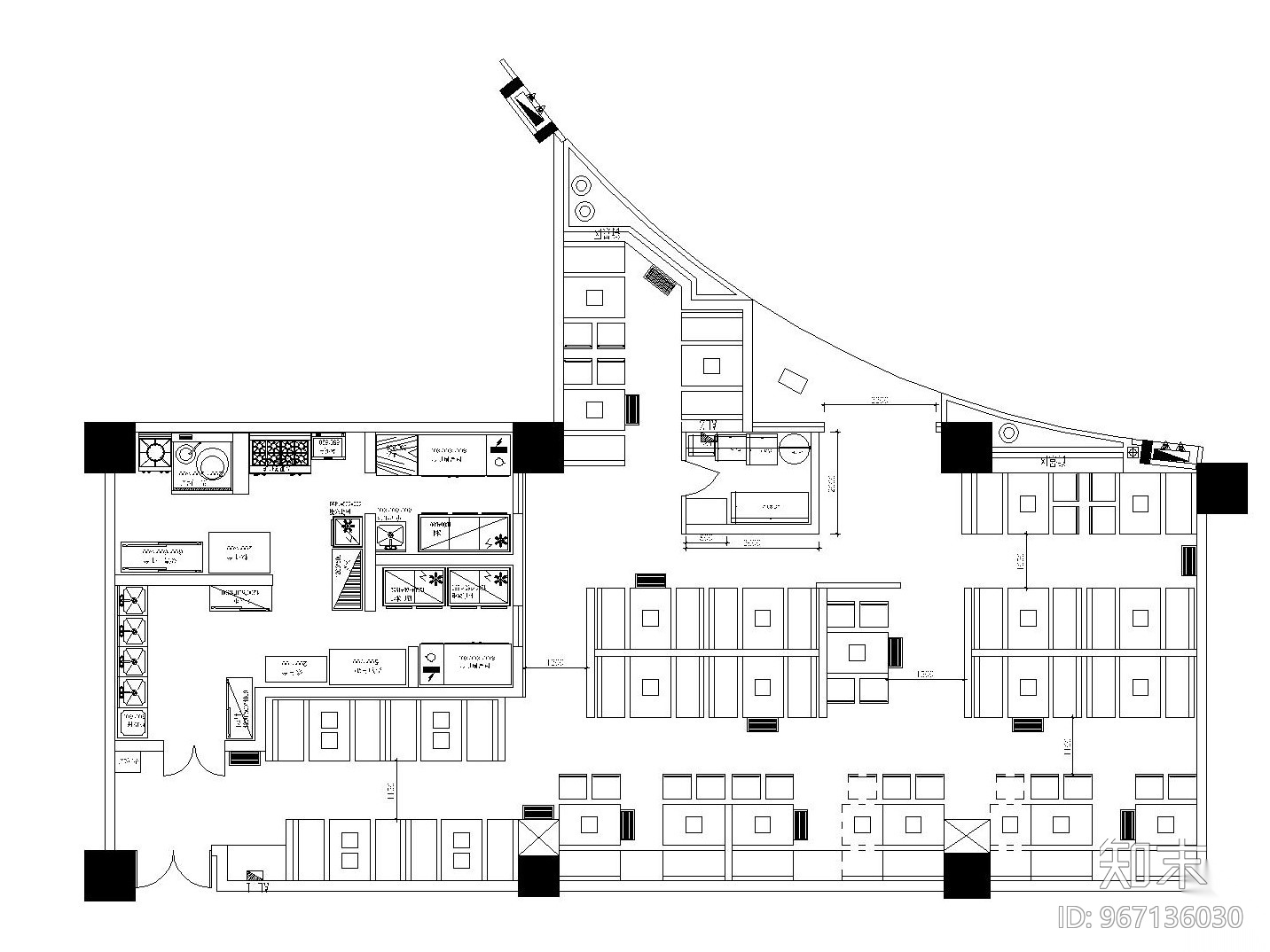 现代简约风格中餐厅全套施工图附效果图施工图下载【ID:967136030】