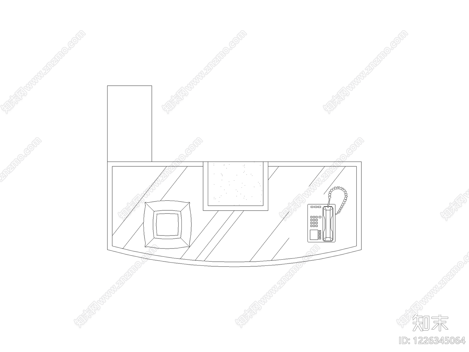 现代桌子CAD图纸
