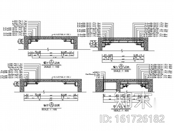 [银川]300简欧风格三层别墅样板间装修施工图cad施工图下载【ID:161726182】