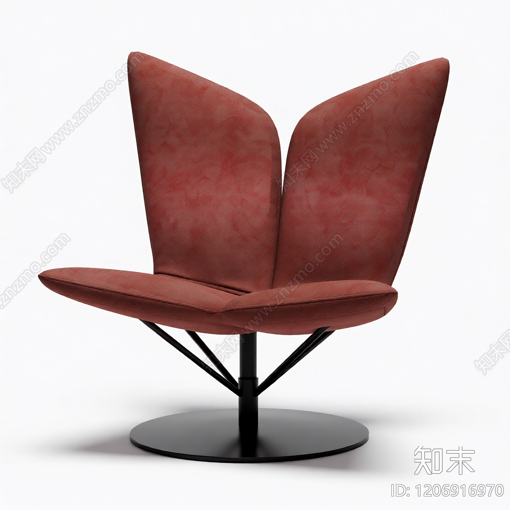 花瓣形扶手椅3D模型下载【ID:1206916970】
