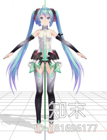 初音未来Miku原型mmd模型下载【ID:181696177】