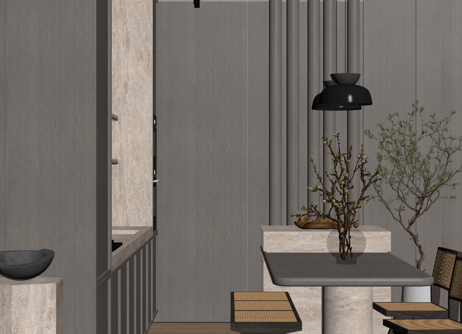 侘寂茶馆3D模型下载【ID:1214843537】